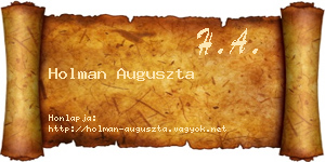 Holman Auguszta névjegykártya